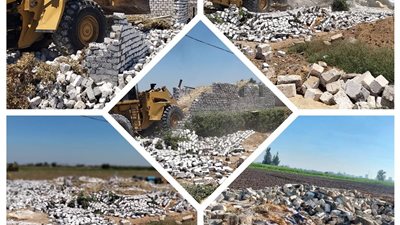 إزالة 43 حالة تعدي على مساحة 4595 متر مربع في البحيرة