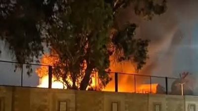 اندلاع حريق هائل ورشة السكة الحديد على طريق الحسينية بالشرقية