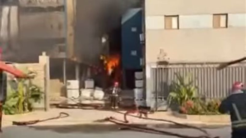 حريق مصنع منظفات
