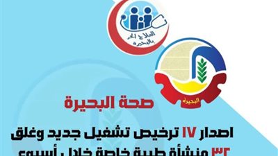البحيرة: إصدار71 ترخيص تشغيل جديد وغلق 32 منشأة طبية خاصة خلال أسبوع