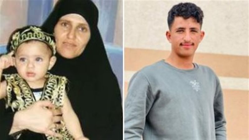 يوسف الزق ووالدته