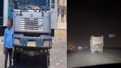 ضبط سائق نقل يقود بسرعة جنونية على الطريق الدائري بدون رخصة