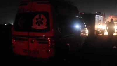 مصرع وإصابة 3 أشخاص في حادث انقلاب سيارة داخل مصرف بطريق عزبة مصباح بالغربية