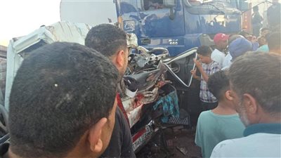 حادث تصادم مروع بطريق الميناء بكفر البطيخ يُعطل حركة المرور