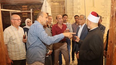 محافظة بني سويف تتابع أعمال تطوير مسجد السيدة حورية