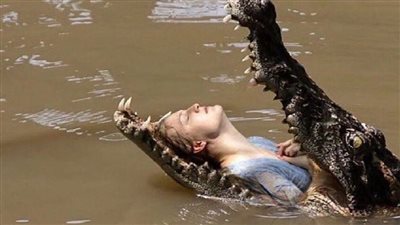 صياد ماليزي ينجو من فكي تمساح بالضغط على عينيه..تفاصيل