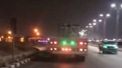 الأمن يفحص سير نقل تسير عكس الاتجاه بطريق اللواء أحمد عبد الله ببورفؤاد