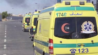 إصابة 21 مواطن بينهما أطفال في حادث انقلاب سيارة ميكروباص بوصلة أبوسلطان