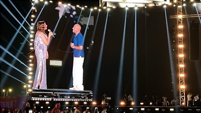 تامر عاشور مفاجأة حفل أنغام ضمن فعاليات مهرجان العلمين الجديدة