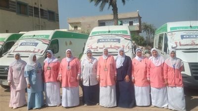 فحص وتوفير العلاج لــ 1085 حالة وتقديم 3300خدمة بقافلة للصحة بقرية على زيدان 