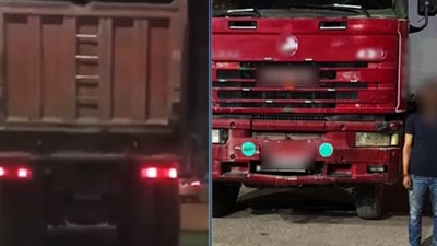 سائق نقل يغامر بحياته وحياة الآخرين.. يسيرعكس الاتجاه ويخفي اللوحات