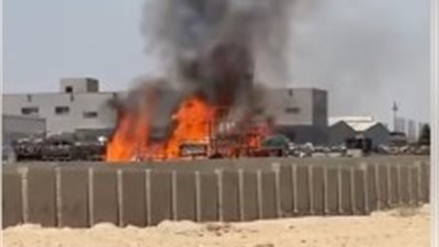 الحماية المدنية تسيطر على حريق مخزن قطع غيار سيارات بأكتوبر