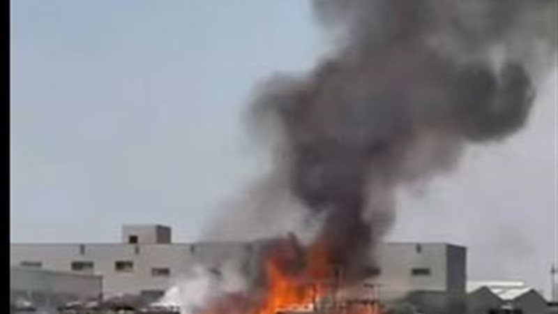 حريق مصنع بأكتوبر