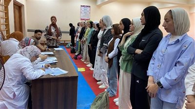 كلية علوم الرياضة بجامعة كفر الشيخ تواصل تنفيذ اختبارات القدرات