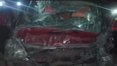 بالأسماء.. وفاة وإصابة 7 أشخاص في تصادم سيارتين على محور ديروط