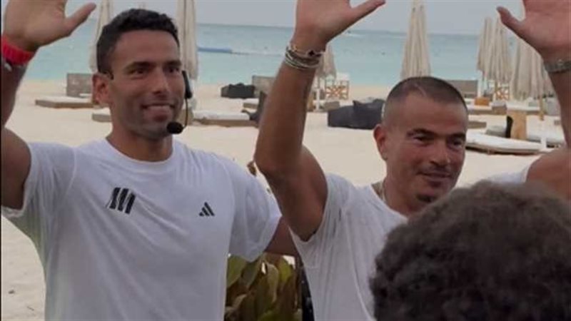عمرو دياب وعلي مظهر