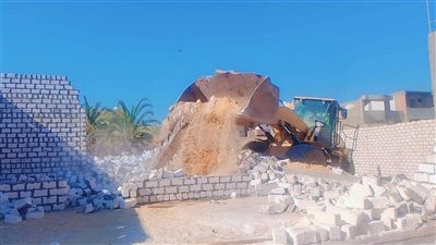 إزالة 11 حالة تعدى بالزراعه وبالبناء المخالف بمركز نقاده بمحافظة قنا