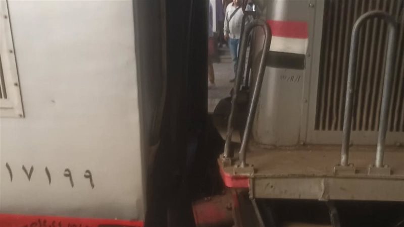 اصطدام قطار بالمصد