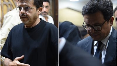 وزير الثقافة ومحمد هنيدي ورامي إمام في عزاء شقيق المخرج خالد جلال |صور 