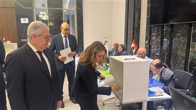 بالصور.. أبناء الجالية المصرية بالكويت يدلون بأصواتهم في انتخابات الشيوخ