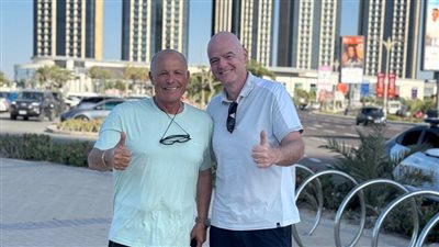 جياني إنفانتينو رئيس فيفا وأبوريدة يقضيان الإجازة في العلمين |صور