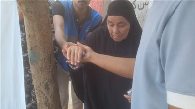 على عكاز الإرادة.. مسنة تتحدى التعب وتدلي بصوتها في انتخابات الشيوخ بحلوان