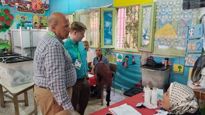 وفد مراقبة دولي يتفقد لجان الاقتراع للشيوخ بالإسكندرية