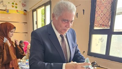  اللواء قاسم حسين يدلي بصوته فى انتخابات الشيوخ 2025 