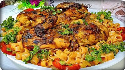 غداء اليوم..طريقة عمل المكرونة بالفراخ المشوية بخطوات سهلة وبسيطة 