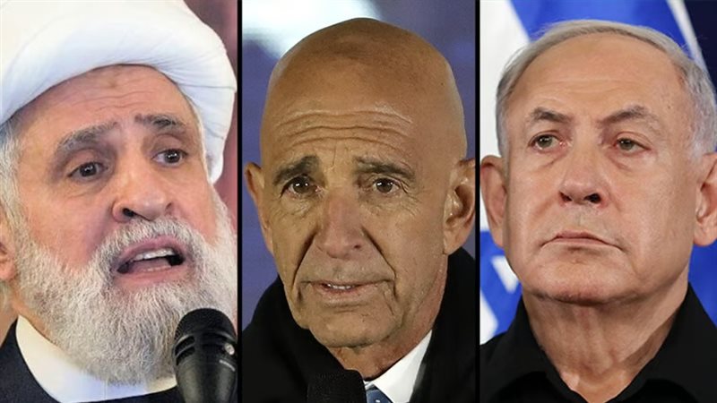 نعيم قاسم وتوم باراك