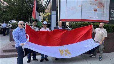 وقفة تضامنية في نيويورك دعمًا للموقف الإنساني المصري تجاه غزة