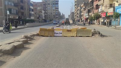 بدء تنفيذ قرار غلق جزء كوبري الباجور العلوي بمحافظة المنوفية 