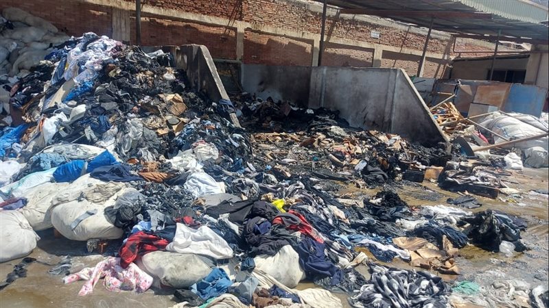 حريق مخزن بالمنطقة