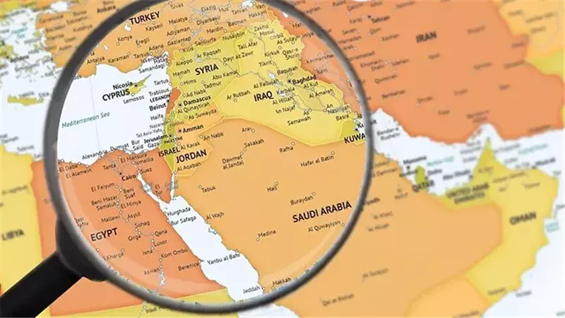 خريطة للشرق الأوسط