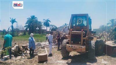 حملة إزالة التعديات بأبشواي تسترد 8000 متر من الأراضي المخالفة 