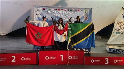 ليلى ضياء لاعبة منتخب مصر تتوج بذهبية البطولة الإفريقية للشراع