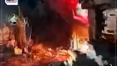 ماس كهربائي يتسبب في اندلاع حريق بمحل دهانات بالمنيا دون إصابات