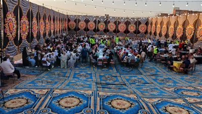 2000 صائم يجتمعون على مائدة واحدة في قرية كفر مناوهلة بالمنوفية