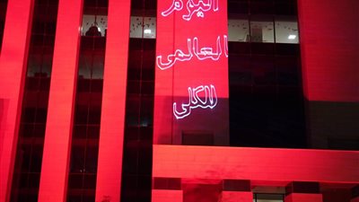 فى اليوم العالمي لـ الكلي.. الصحة تضئ مبني ديوانها باللونين الأزرق والأحمر