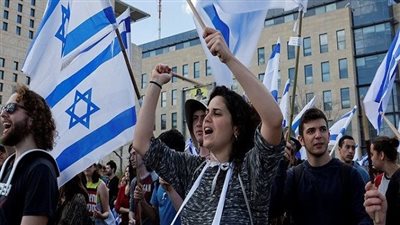 مظاهرات إسرائلية في محطة قطار 