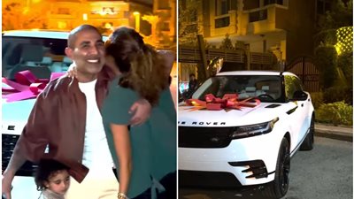  لو رجع بيا الزمن ألف مرة هختارك.. أحمد سعد يهدي زوجته علياء بسيوني سيارة رينج روڤر |فيديو 