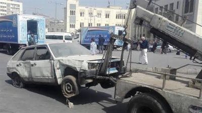 تتسبب فى تعطيل المرور ،، رفع  64 سيارة متروكة بشوارع القاهرة والجيزة 