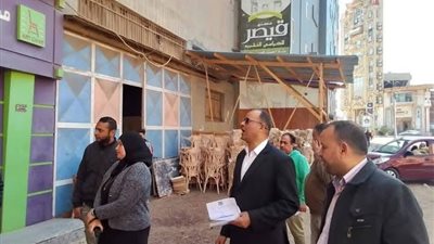 ازالة تعديات المصانع ومعارض الأثاث على طرق وشوارع دمياط 