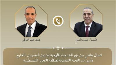 وزير الخارجية يبحث الأوضاع فى غزة والضفة مع أمين منظمة التحرير الفلسطينية