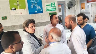 زيارة ميدانية لمدير فرع التأمين الصحي لمتابعة سير العمل بمستشفى بني سويف