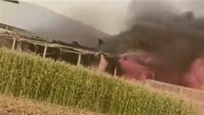 مصرع 5 أشخاص وإصابة آخر في حريق هائل بمخزن بطاطين بالقناطر الخيرية