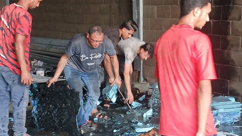 حريق في المنطقة الاستثمارية
