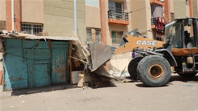 حملة مكبرة لرفع الإشغالات والتعديات بمدينة معًا بحي السلام