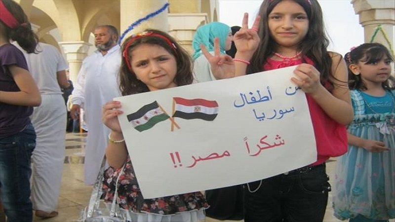 سوريين يشكرون مصر