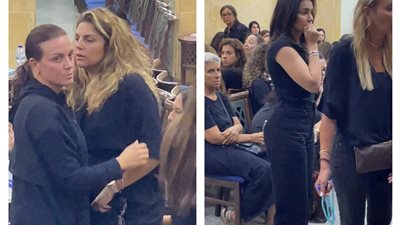 صبري فواز ودينا فؤاد ومنة فضالي وبيومي فؤاد في عزاء تيمور تيمور |صور